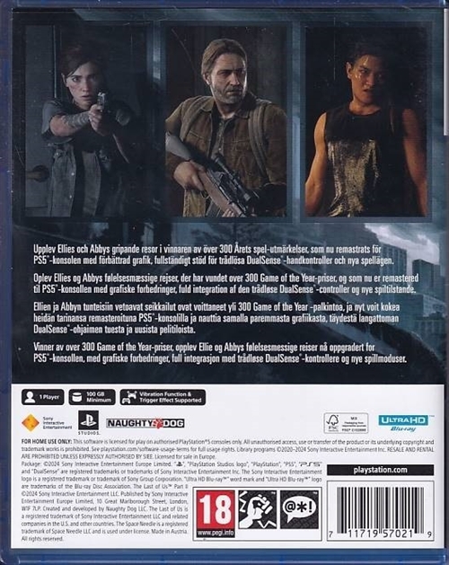 The Last of Us Part II Remastered - PS5 (A-Grade) (Genbrug)